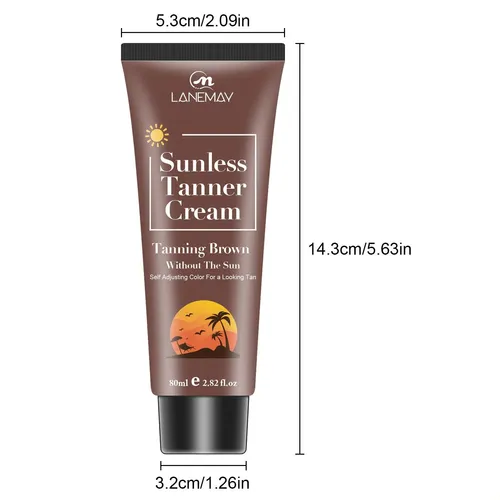Sunless Tanner Cream Self Tanning Bronze Adjustable 80ml
