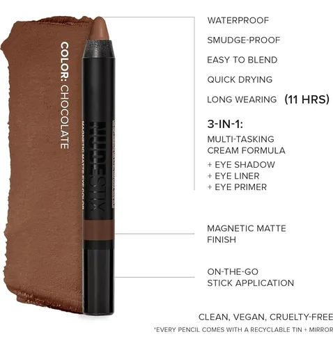 Lápiz 3 En 1 Nudestix: Color De Ojos Magnético Matte