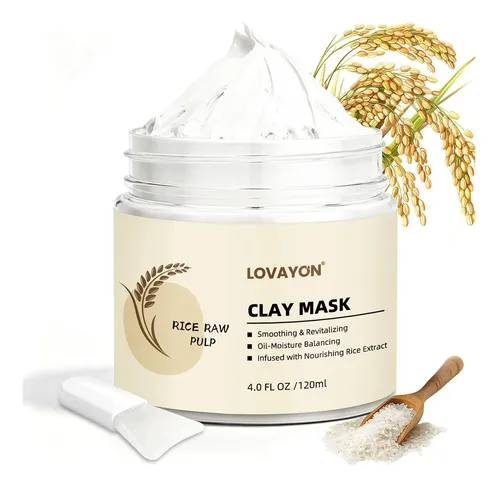 Mascarilla De Arcilla De Arroz Lovayon 120 G