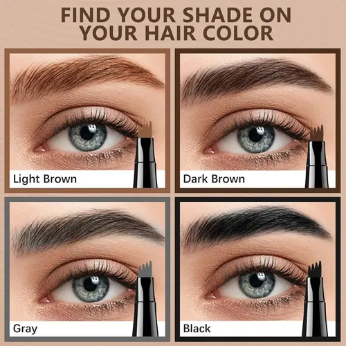 Lápiz De Cejas Impermeable Atnadov Marrón Claro