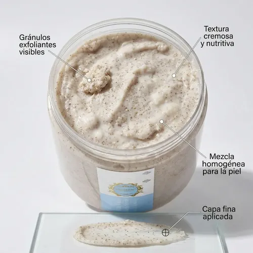 Crema Exfoliante Cuidado Corporal Leche 500ml Suave Luminosa