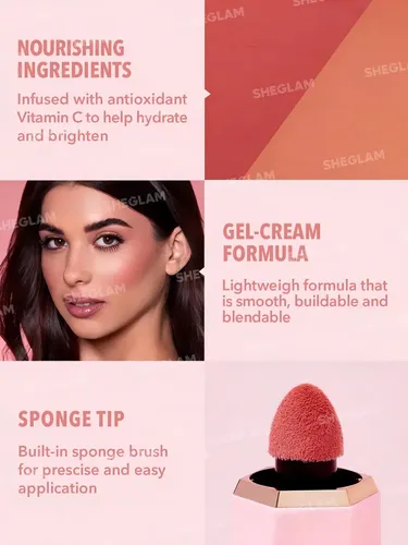 Color Bloom Sheglam rubor tono del maquillaje Birthday Suit