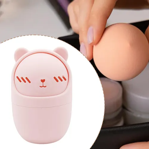 Soporte De Silicona Para Esponja De Maquillaje, Estuche Rosa