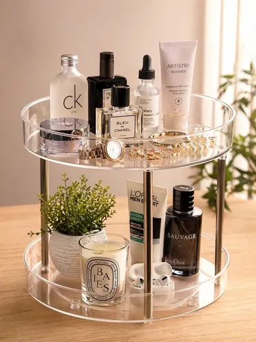 Organizador Giratorio Acrilico Cosmeticos Cocina Baño Maquil