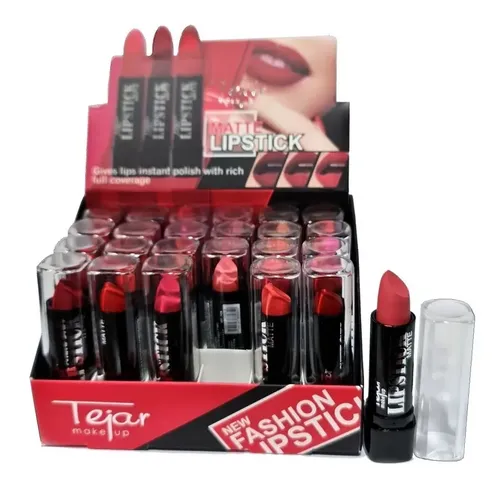 Set Labiales Tejar X 24 Unidades Mate Larga Duración Libre Crueldad