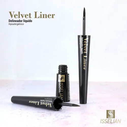 Delineador De Ojos Líquido Isselian Velvet Liner Total Black Mate Hipoalergénico