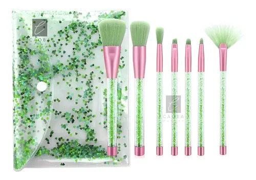 Set 7 Brochas Brillosas + Estuche