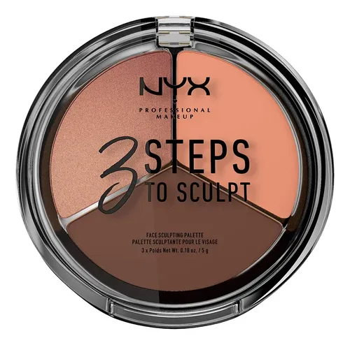 Nyx 3 Steps To Sculpt Paleta Contorno Medium