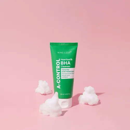 Nineless Espuma Exfoliante Facial A-Control Heartleaf & BHA 120 ml Libre Parabenos