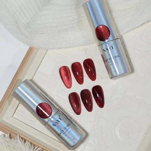 Esmalte Ojo De Gato Diamond Navi Rojo Fashion Nails 8ml Color 01