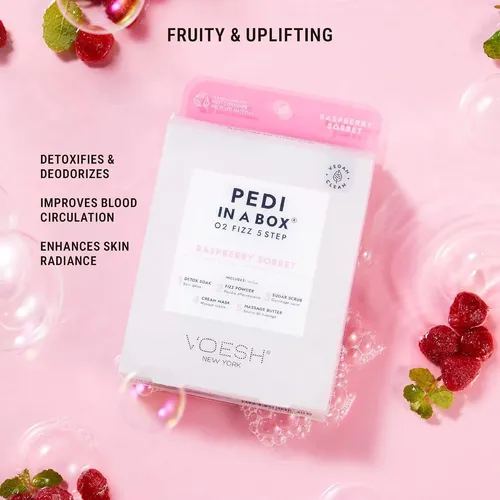 Voesh Pedicura En Caja O2 Fizz 2 Pack Raspberry Sorbet
