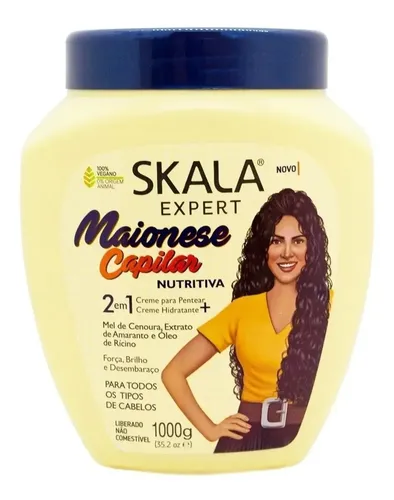 Skala Maionese Máscara Vegana Nutritiva Cabello 1kg Local