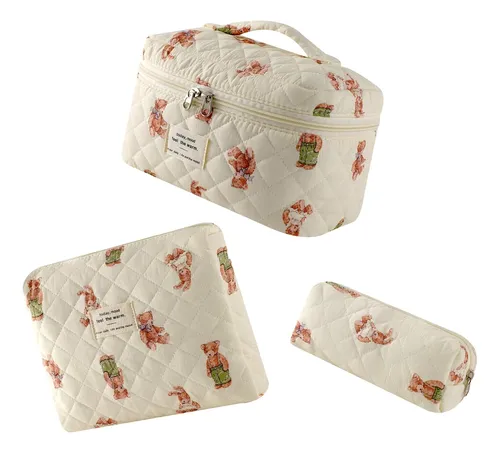 Uekeboag Bolsa De Maquillaje Acolchada De Viaje Para Mujer,