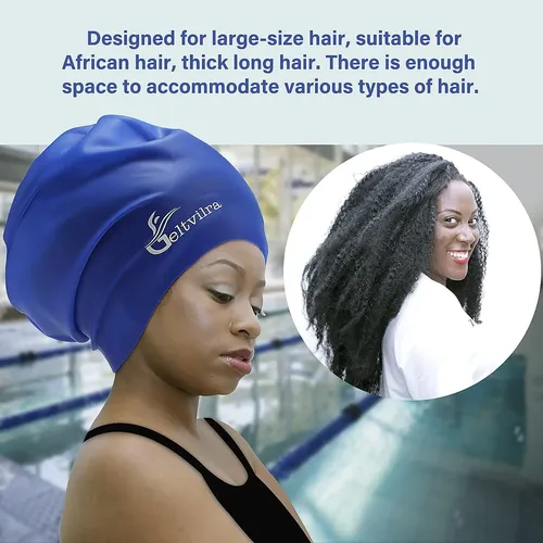 Paquete De 3 Gorras De Baño Silicona Geltvilra Extra Grande