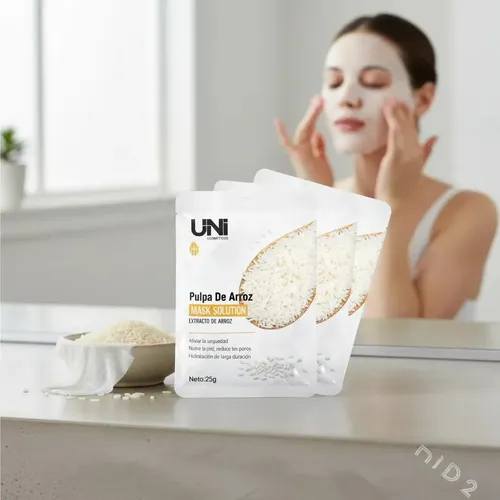 4 Mascarillas Faciales Hidratante C/ Extracto Pulpa De Arroz Todo Tipo De Piel