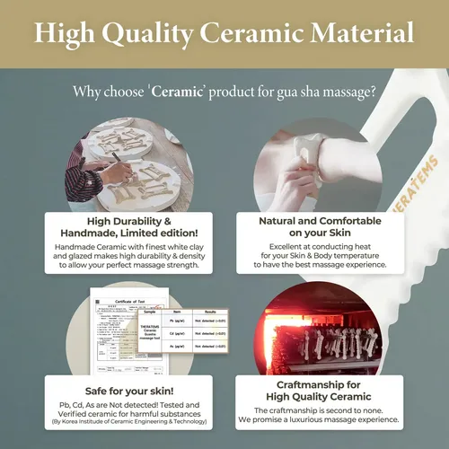 Herramienta De Masaje Gua Sha Theratems De Cerámica Natural
