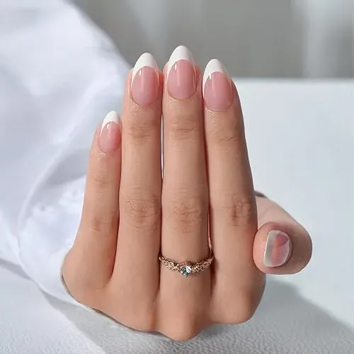 Btartboxnails Xcoattips Uñas Postizas Almendra Rosa Kit