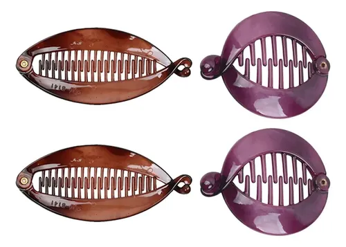 4pcs Moda Clip De Pelo De Plátano Peines De Enclavamiento
