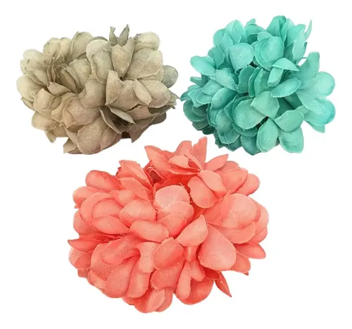 Broche De Pelo Flor Crisantemo Colores 9 Cm X 12 Unidades