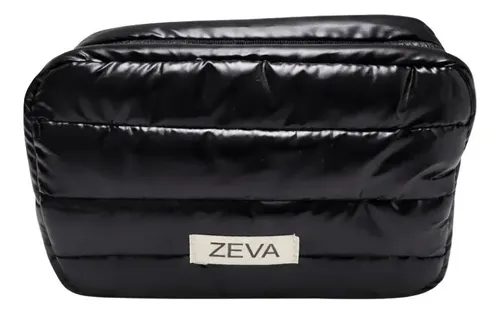 Neceser Puffer Zeva Negro Impermeable, para Maquillaje