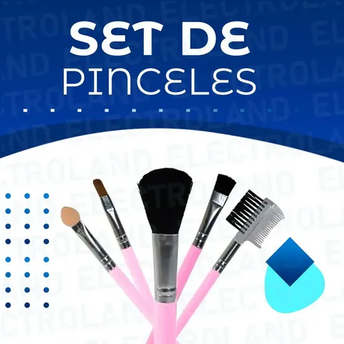 Set 5 Brochas Pinceles Maquillaje Viaje Make Up Profesional
