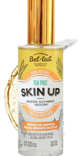 Tónico Facial Bifásico Bel Lab Skin Up Tea Tree Purificante para Piel Mixta con Aguas Florales y Aceites Naturales 120 ml
