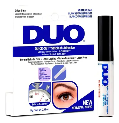 Pegamento para Pestañas Duo Quick-Set con Secado Rápido y sin Látex