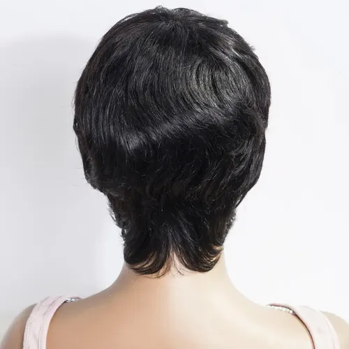 Pelucas Cortas Para Mujer, 100% Para Cortar, Pelo Elegante,