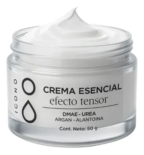 Crema Tensora Facial Icono con DMAE, Urea y Argán para Piel Madura