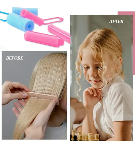 64 Rulos De Esponja Para Cabello En 2 Tamaños Para Peinado
