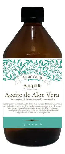 Aceite De Aloe Vera Para Masajes Hidratante Corporal 500 Ml