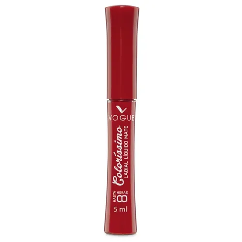 Labial Líquido Vogue Indeleble Larga Duración Colorisimo 5ml Acabado Matte Color Amaranto