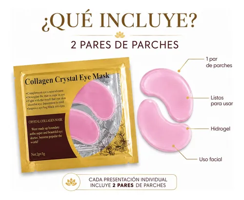 Set 2 Par Parche Colageno Remueve Bolsas De Los Ojos Ojeras