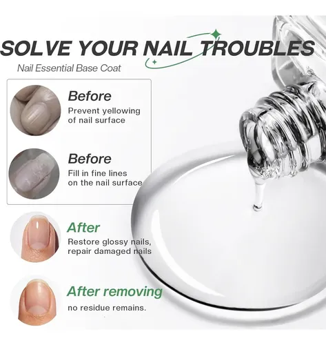 Esmalte Base Transparente Glamona De Larga Duración