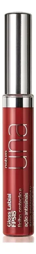 Brillo de labios Fps 15 Natura Una 8 ml Color Red 100 vermello