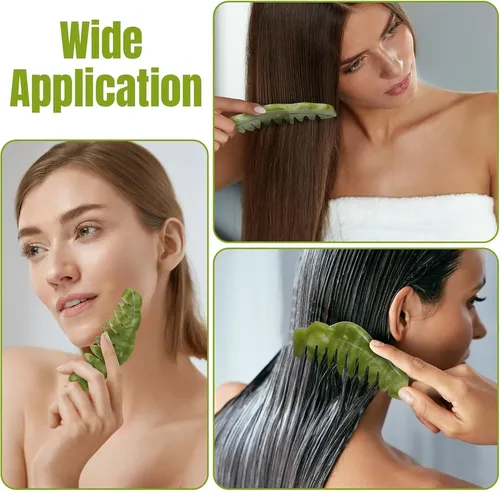 Juego De Peines Jade Gua Sha, Paquete De 2