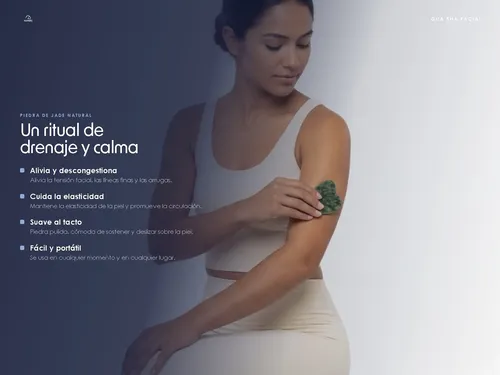 Piedra Guasha Jade Masajeador Purificador Facial Original