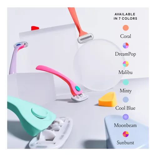 Kit De Afeitado Para Mujeres Con 4 Piezas Y Mango Ergonómico