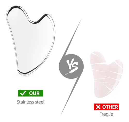Masajeador Facial Y De Espalda Gua Sha De Acero Inoxidable