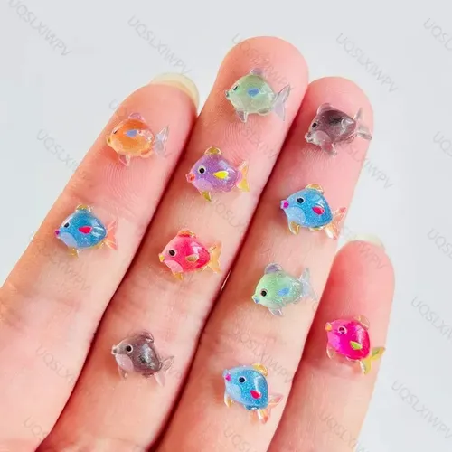 50 Bonitos Accesorios Para Uñas Con Forma De Pez Cielo Estre