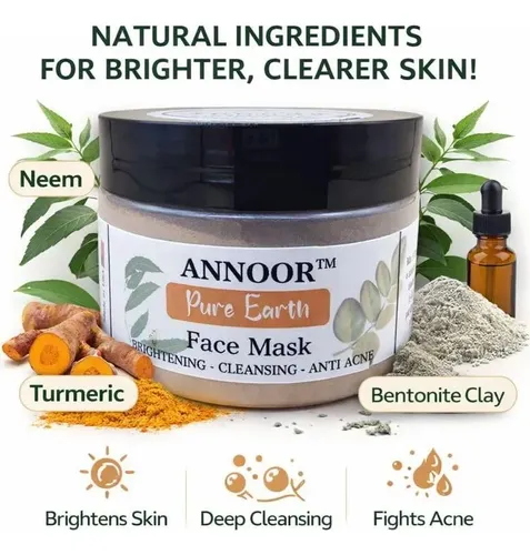 Mascarilla Facial En Polvo Neem Moringa Aloe Turmeric