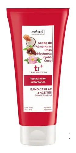 Baño Capilar 4 Aceites Coco Almendra Rosa Mosqueta Jojoba