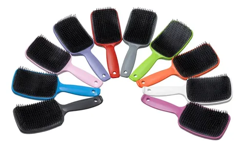 Cepillo Desenredante Para Cabellos Finos Mega Hair Y Peluca Color Negro