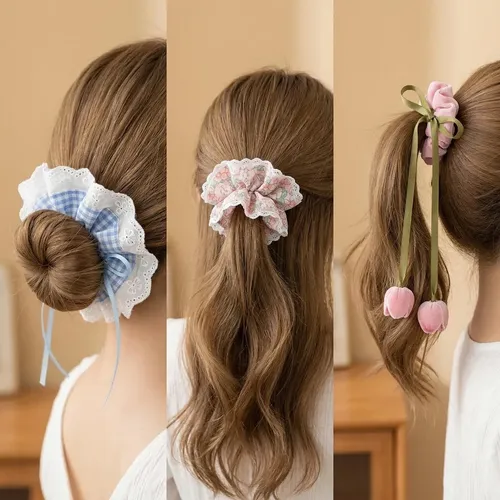 S#h Paquete De 3 Accesorios Elásticos For El Cabello For **-
