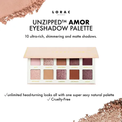Paleta De Sombras Lorac Unzipped Mate Y Glitter 10 Tonos