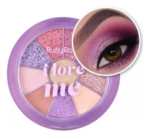 Mini Paleta De Sombras De Ojos Nudes Coloridos Ruby Rose