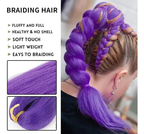 Tendencia Peluca Trenzada Morada: 2 Extensiones De ..
