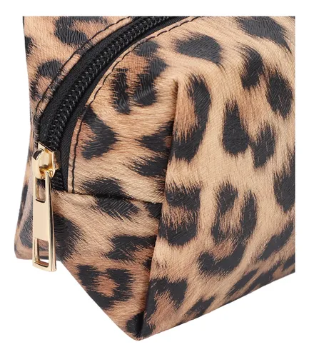 Mujer Bolsa De Maquillaje Portátil Patrón Leopardo (xy)