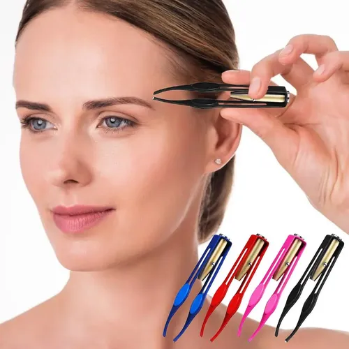 Pinzas Led De Acero Inoxidable Para Maquillaje Y Cejas, 4 Un