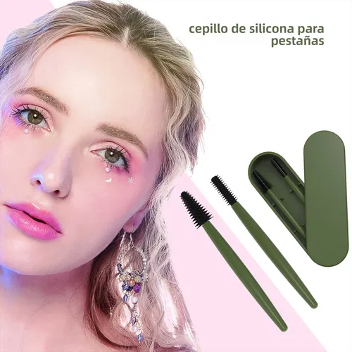 C Pincel De Pestañas Y Cejas De Silicona Set Snwp